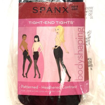 SPANX Tight End Tights Size A Lot of 2 Currant Patterned Contrast Black Gray